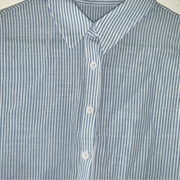 Cupshe short dress stripe blue and white Size Medium - Picture 3 of 6